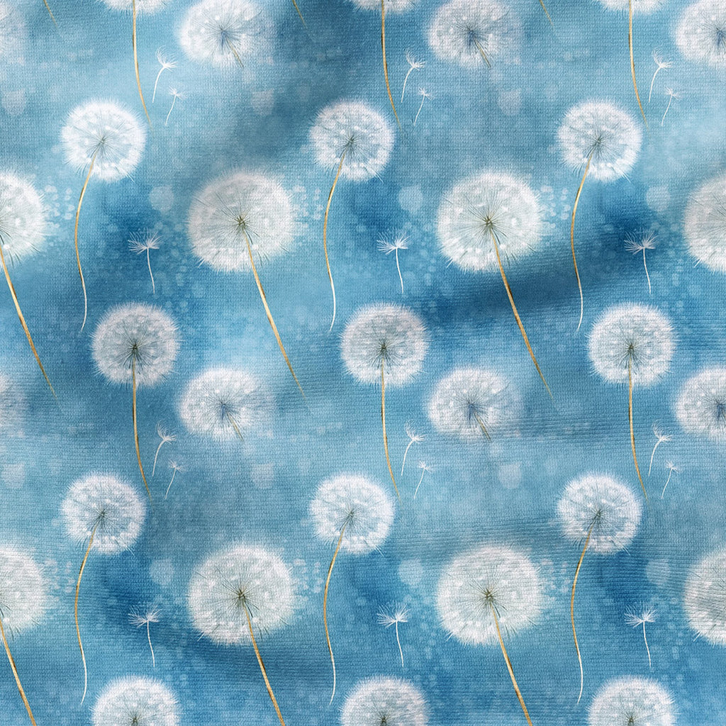 Dandelions Blue Fabric