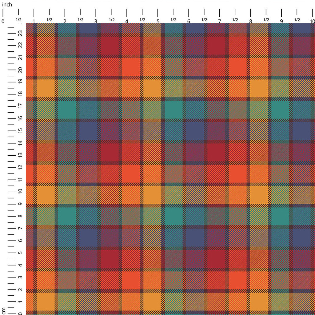 Dark Autumn Plaid Fabric 1434
