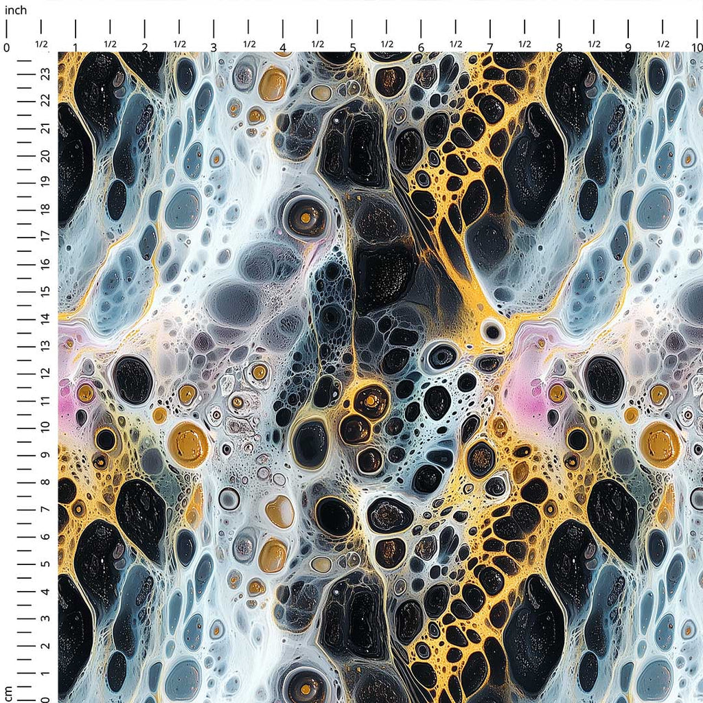Dark Cell Abstract Fabric