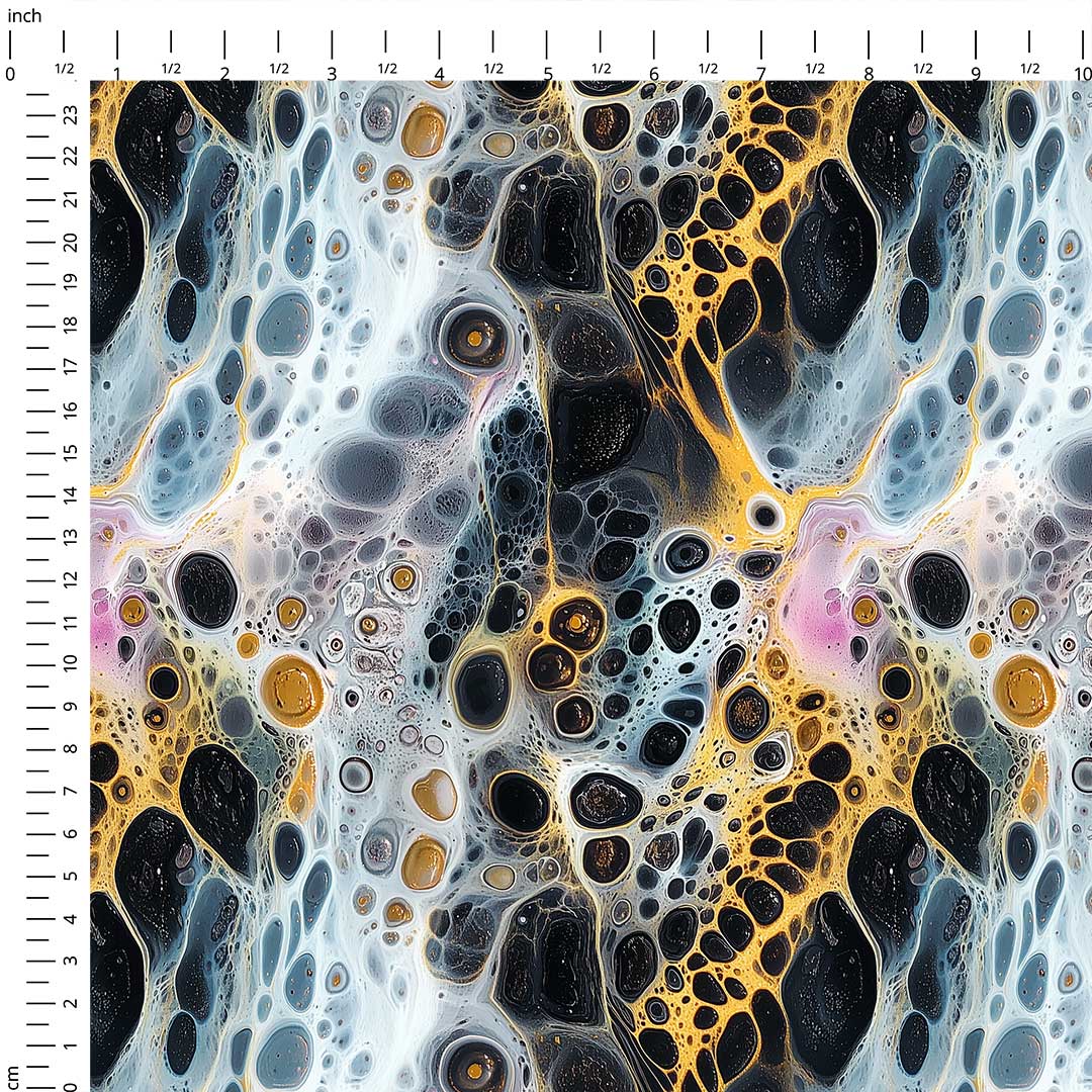 Dark Cell Abstract Fabric