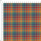 Dark Rainbow Plaid Fabric 196