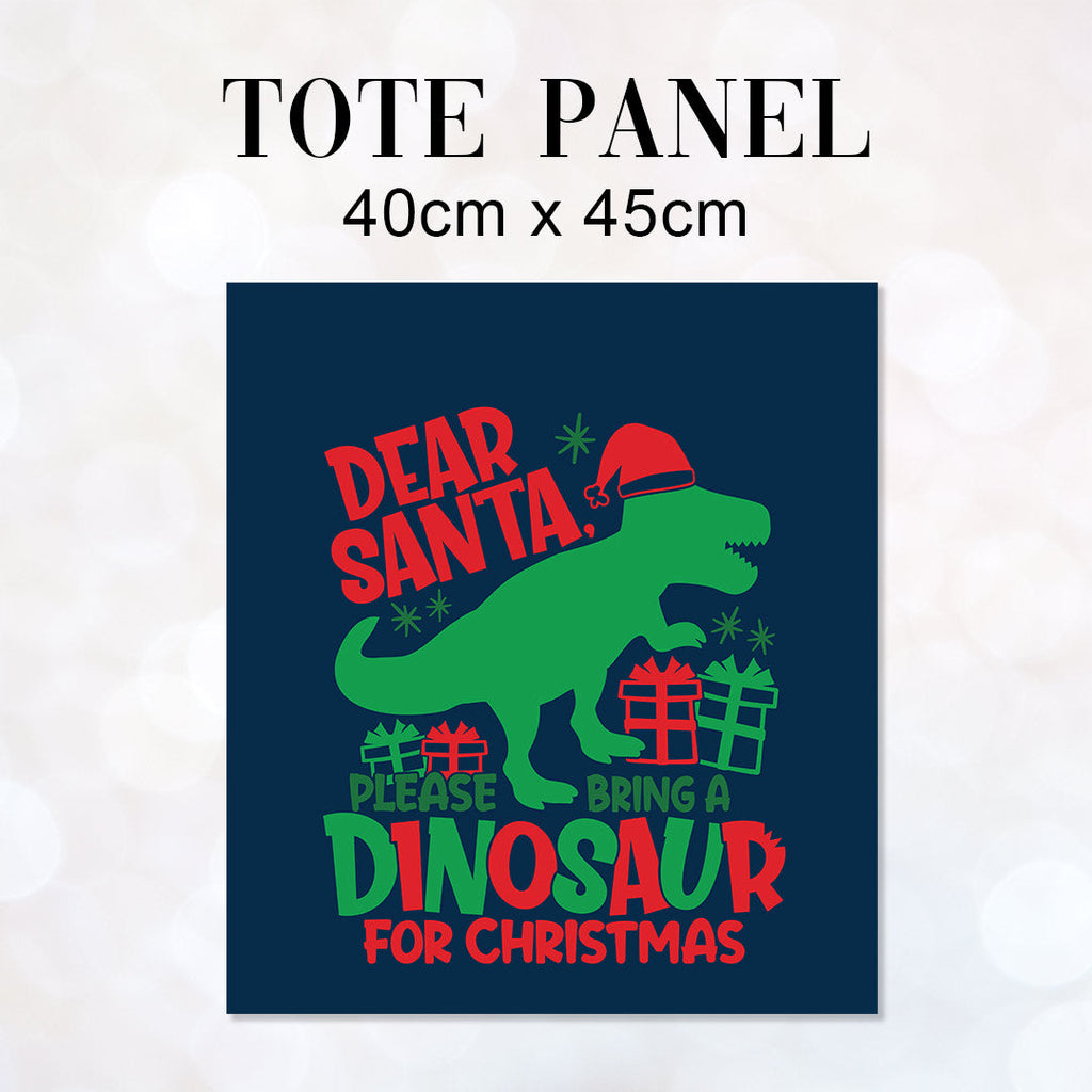 TOTE Dear Santa Fabric Bag Panel