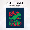 TOTE Dear Santa Fabric Bag Panel