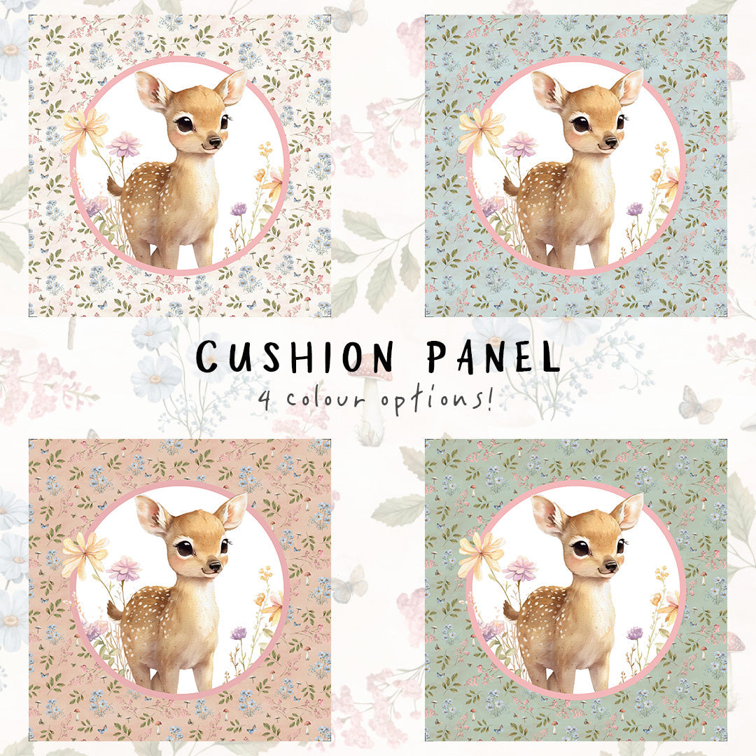 Woodland Deer Cushion Panel Fabric