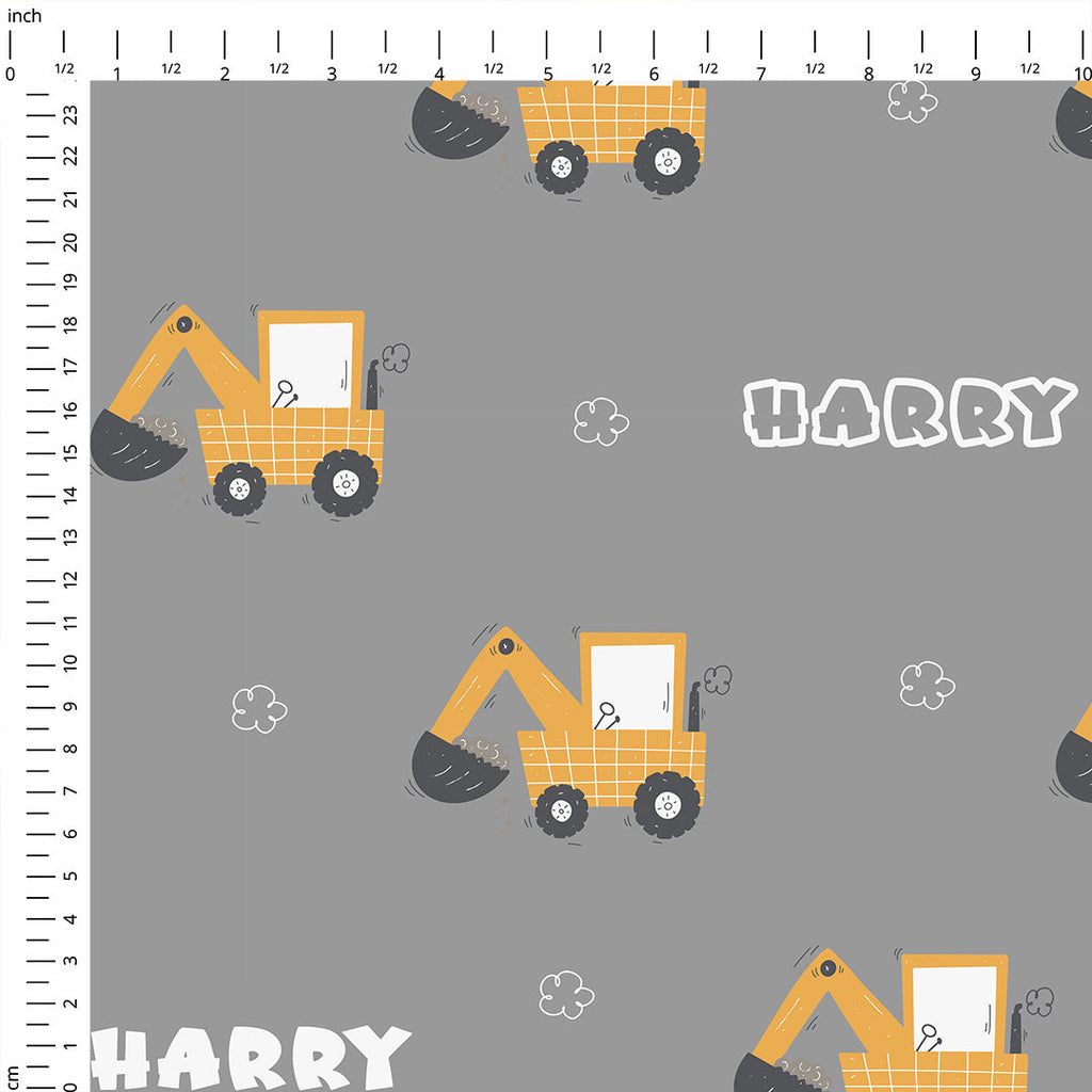 Personalised Diggers Fabric