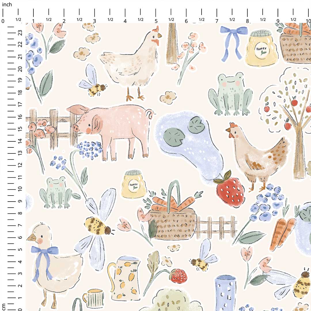 Dilly Dally Farm Fabric
