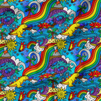 Dino Rainbow Fabric