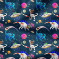 Dino Universe Blue Fabric