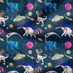 Dino Universe Blue Fabric