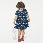 Dino Universe Blue Fabric