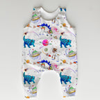 Dino Universe White Fabric