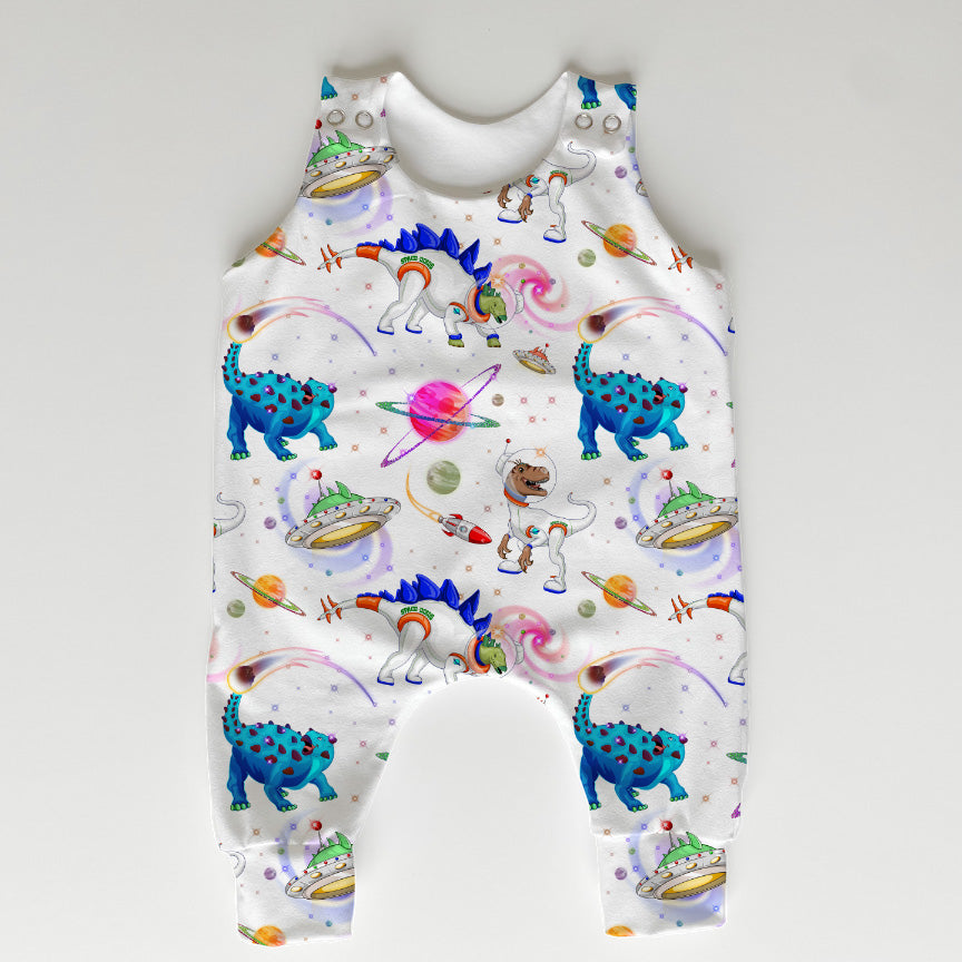 Dino Universe White Fabric