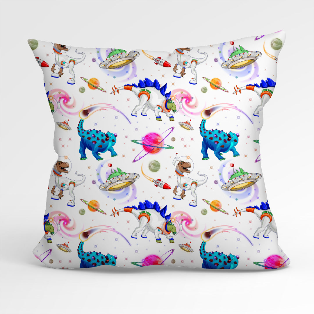 Dino Universe White Fabric