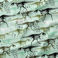 Dinosaur Bones Mint Fabric