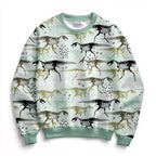 Dinosaur Bones Mint Fabric