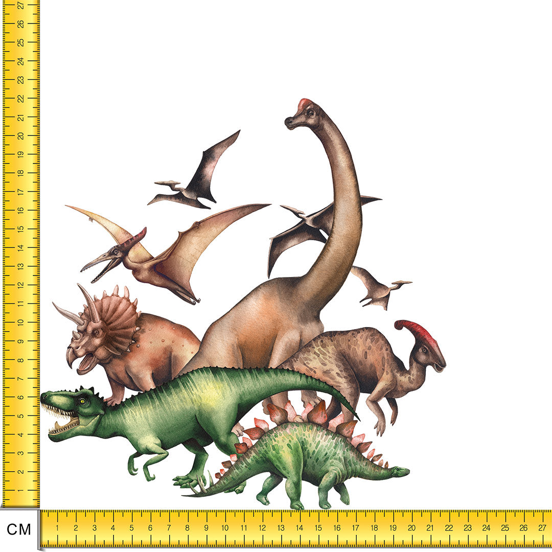Dinosaurs World Iron on Fabric Heat Transfer DTF-137