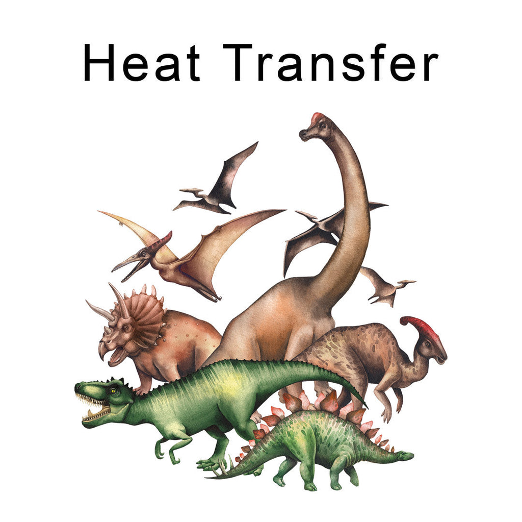 Dinosaurs World Iron on Fabric Heat Transfer DTF-137