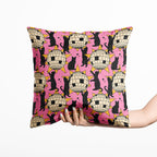 Disco Ball Cat Pink Fabric
