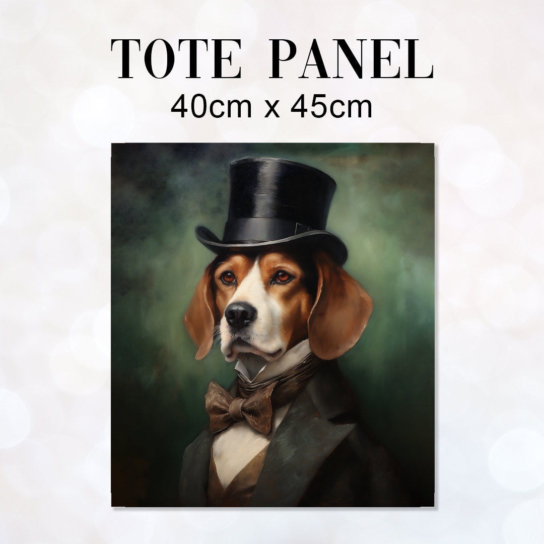 TOTE Fabric Bag Panel Dog Gentelman TP-291
