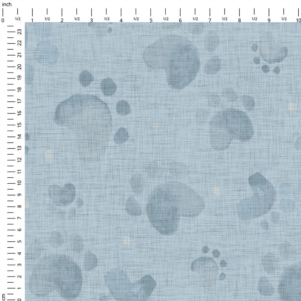 Muddy Paws Blue Fabric