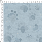 Muddy Paws Blue Fabric