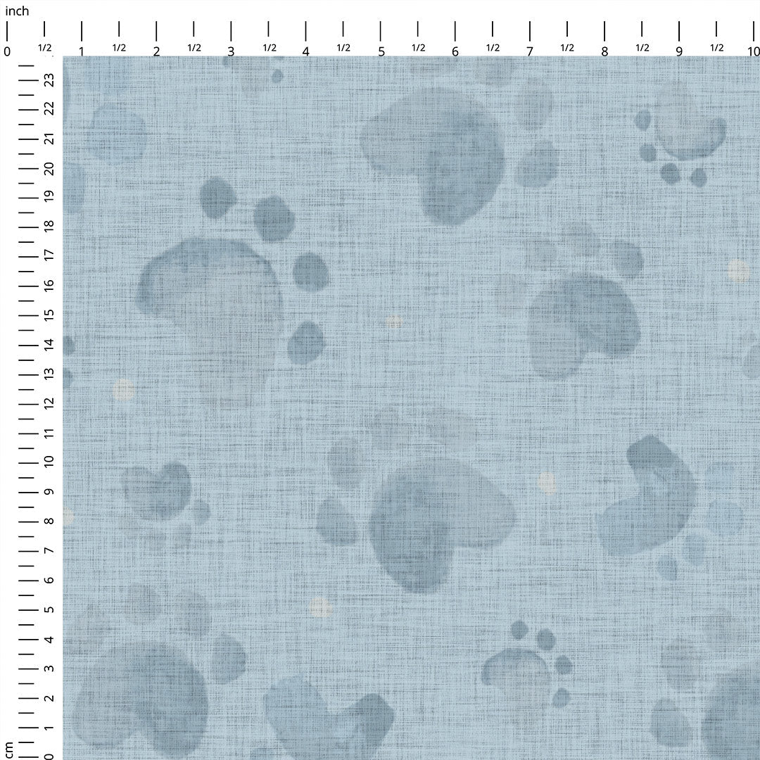 Muddy Paws Blue Fabric