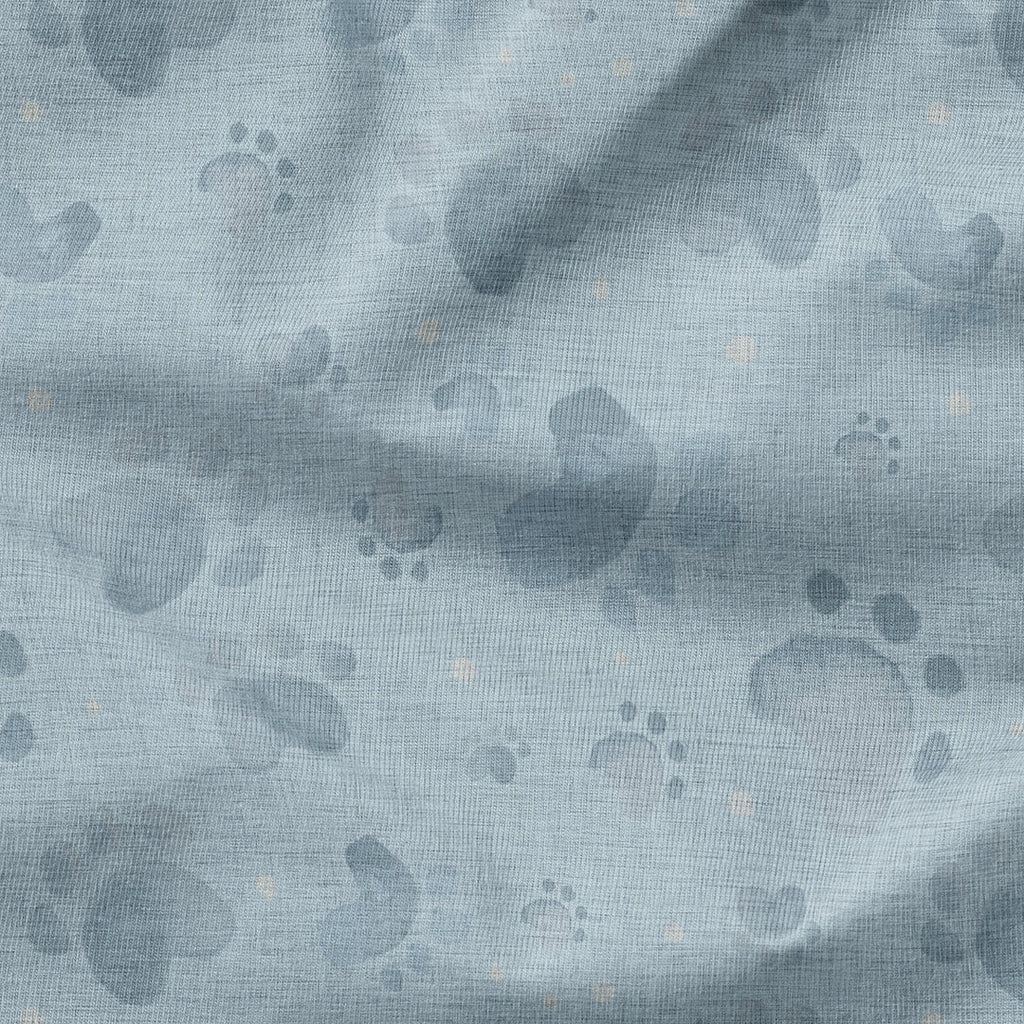 Muddy Paws Blue Fabric