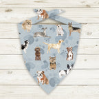Dogs Blue Fabric