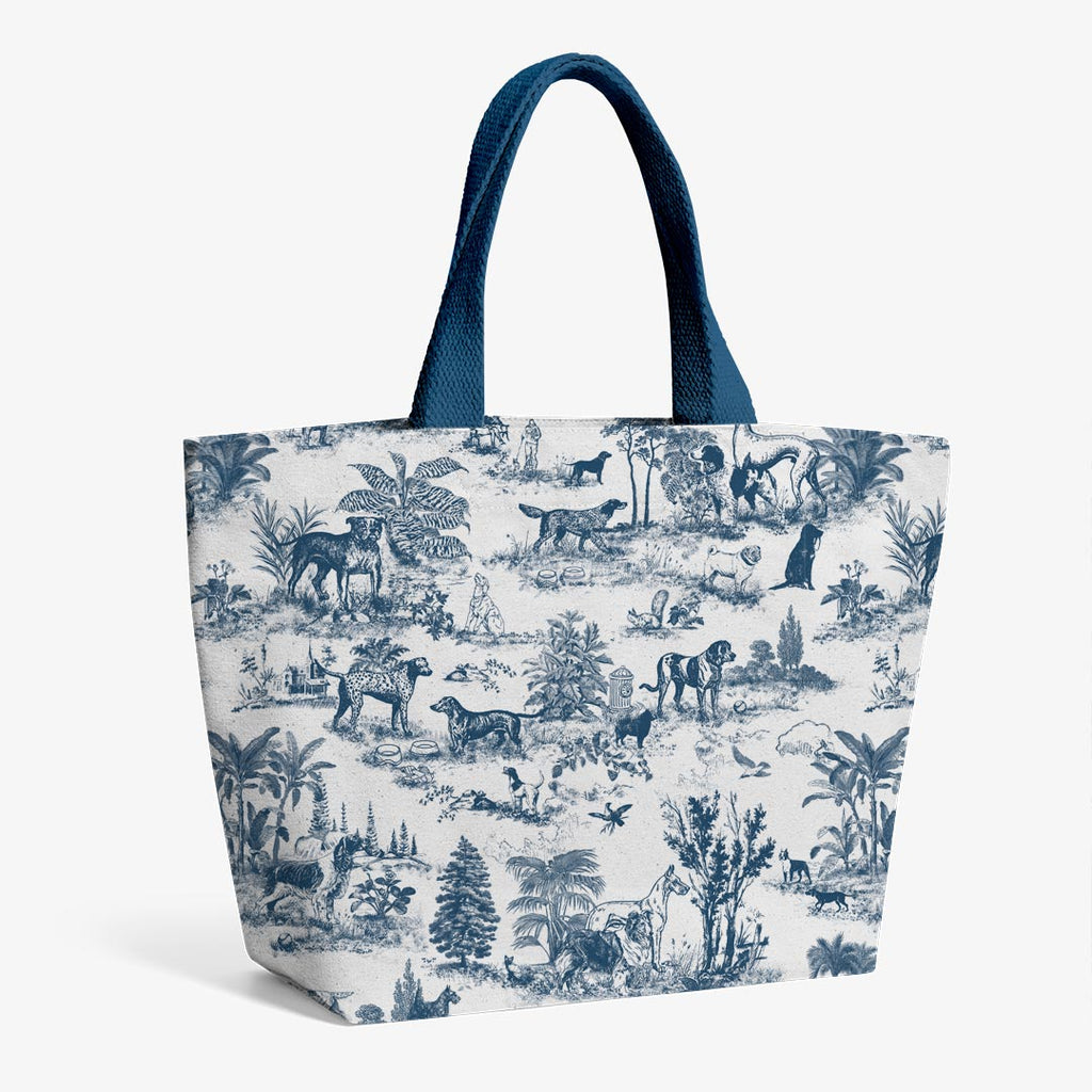Dogs Navy Toile De Jouy Fabric