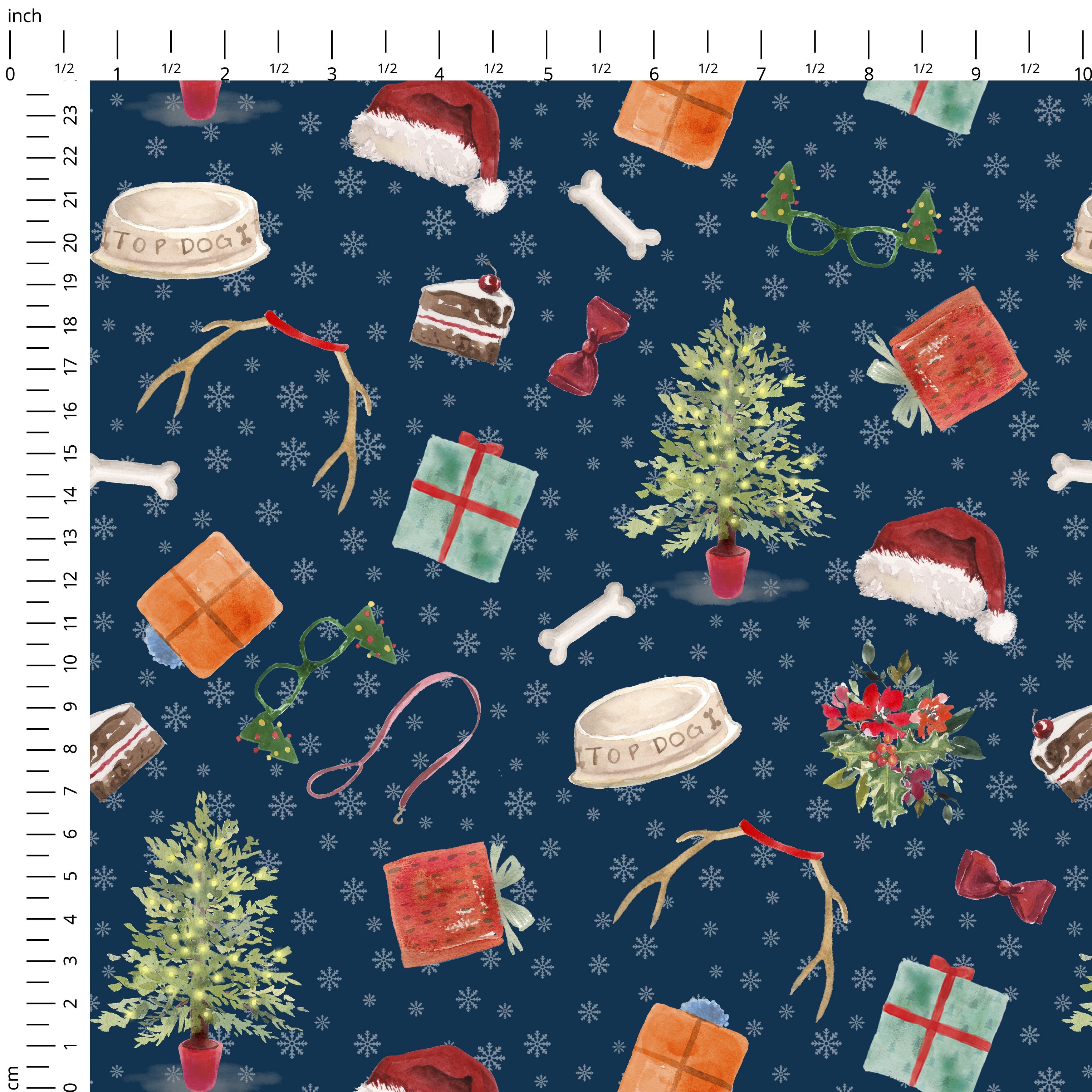 Christmas Dogs Matching Fabric