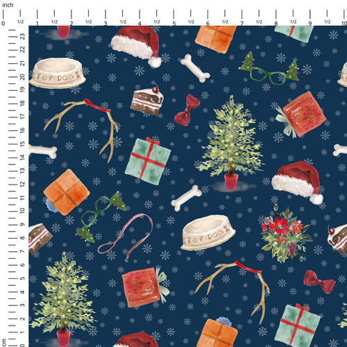 Christmas Dogs Matching Fabric