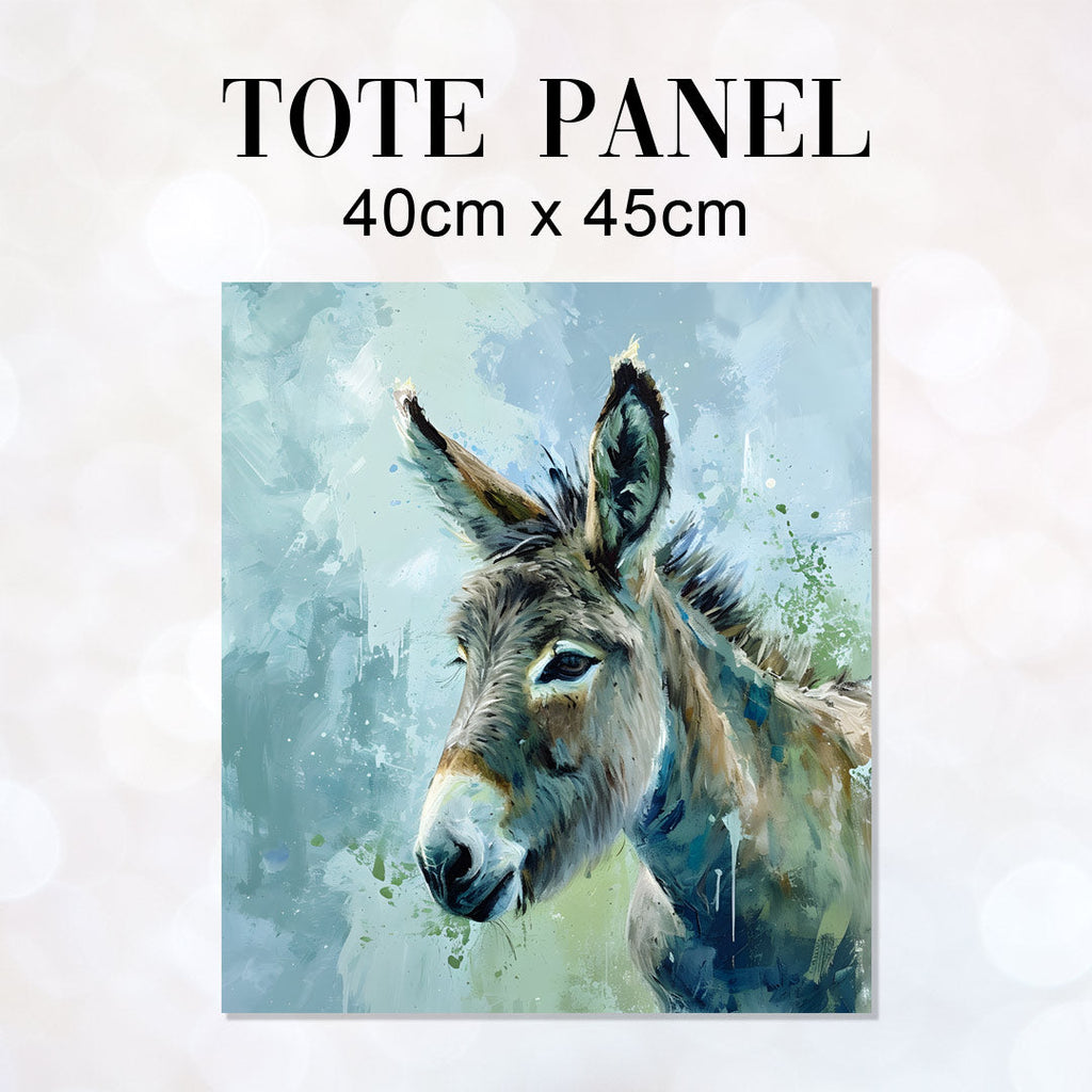 TOTE Donkey Painting Fabric Bag Panel TP-156