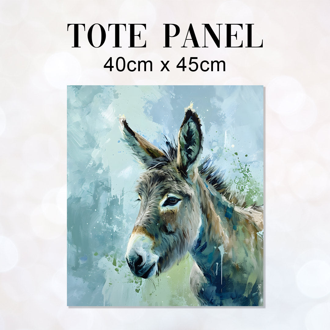 TOTE Donkey Painting Fabric Bag Panel TP-156