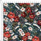 Donna Floral Embroidery Fabric