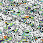 Doodle Alien Fabric