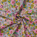 Doodle Flowers Ombre Fabric