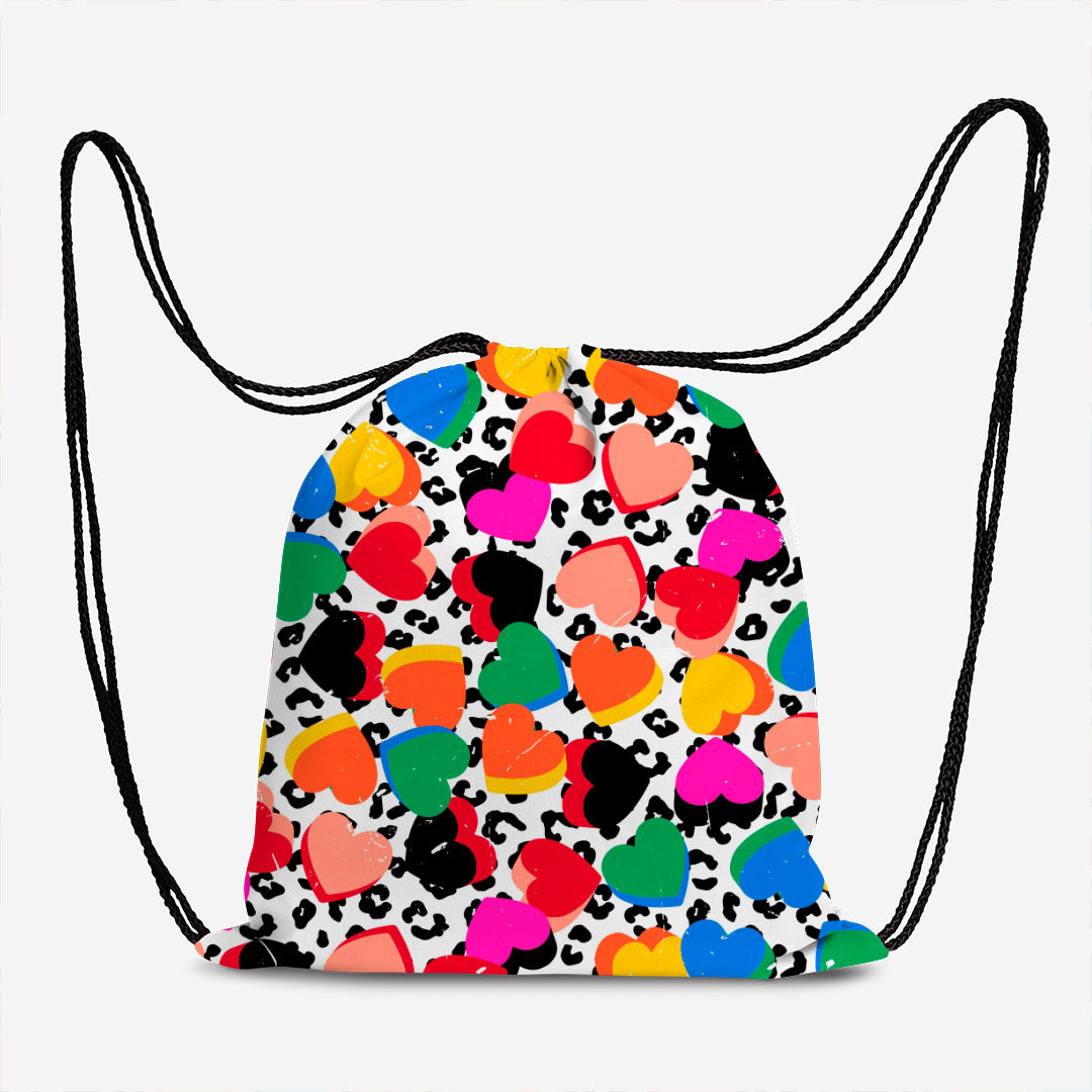 Rainbow Lovehearts Fabric