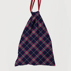Navy Pink Plaid Fabric 1437