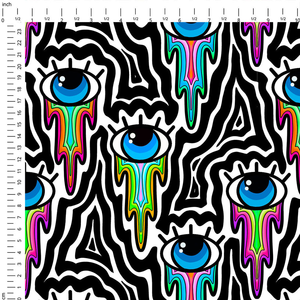 Drippy Eyes Mono Fabric