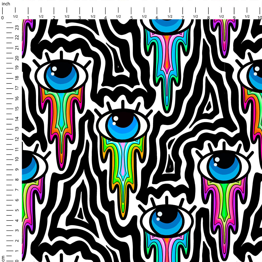 Drippy Eyes Mono Fabric