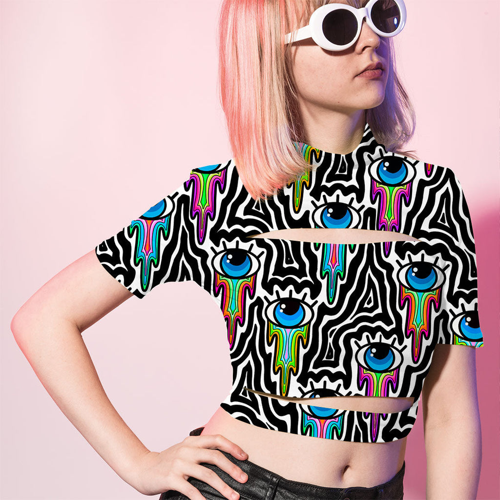 Drippy Eyes Mono Fabric