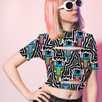 Drippy Eyes Mono Fabric
