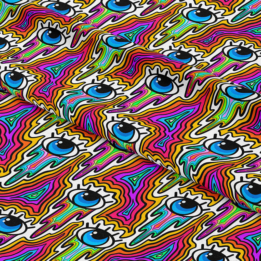 Drippy Eyes Rainbow Fabric