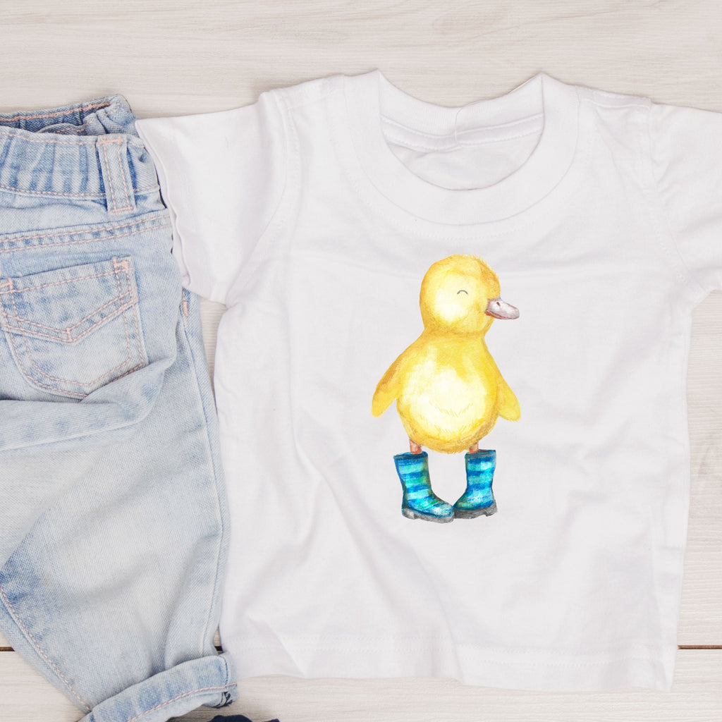 Duck Blue Boots Iron on fabric heat transfer DTF-45