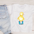 Duck Blue Boots Iron on fabric heat transfer DTF-45