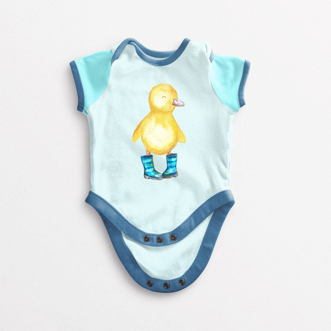 Duck Blue Boots Iron on fabric heat transfer DTF-45