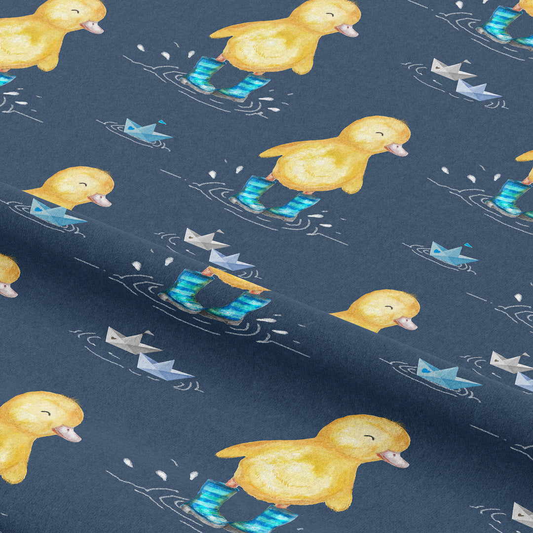 Ducklings Navy Fabric