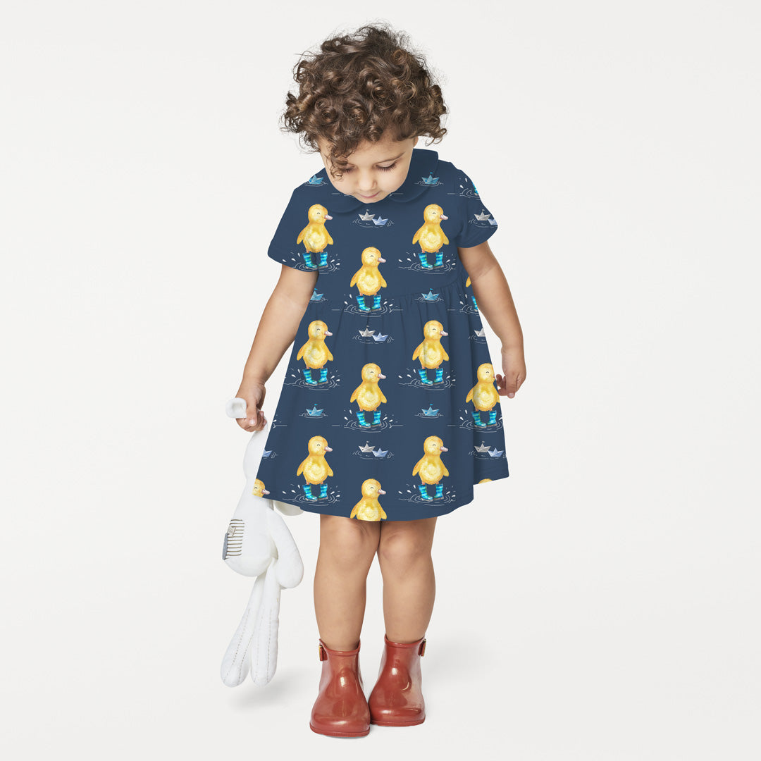 Ducklings Navy Fabric