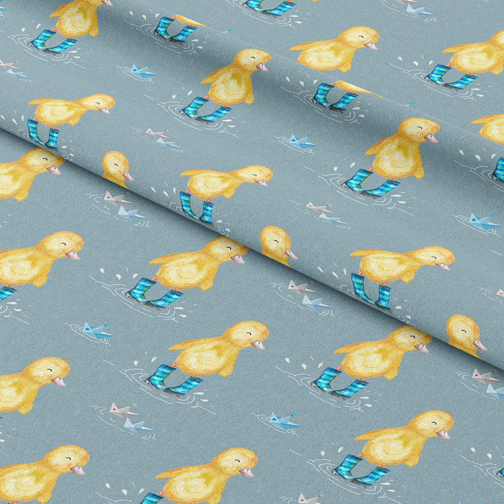 Ducklings Light Blue Fabric