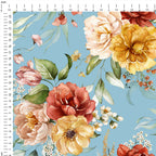 Dutch Floral Blue Fabric